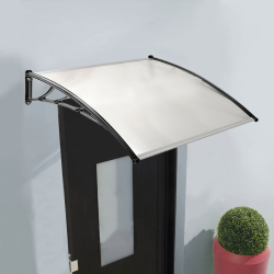 Auvent de porte marquise d'accueil 80 x 120 CM polycarbonate