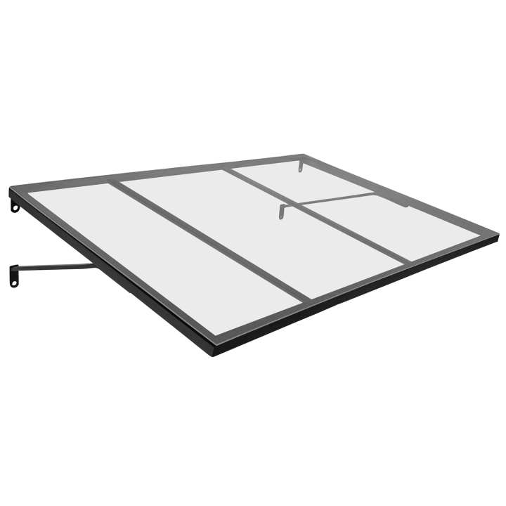 Toldo moderno para puerta de cristal negro 90x140 cm - JOSY | ID Market