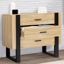 Commode PHOENIX bois et noir