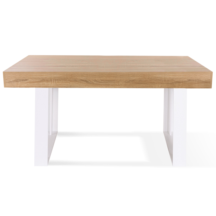 Mesa de comedor de madera y blanco para 6 160 cm - PHOENIX | ID Market