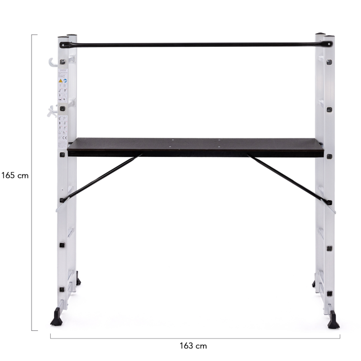 Andamio modular multifunción de aluminio con rueda 165cm | ID Market