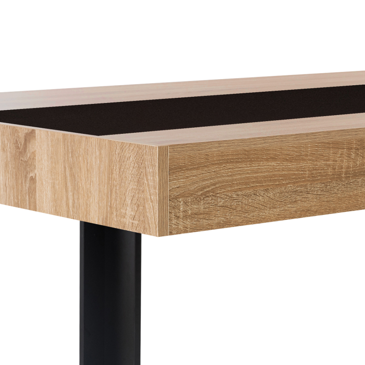 Mesa de comedor industrial de madera y negro para 10 personas 200 cm - PHOENIX | ID Market