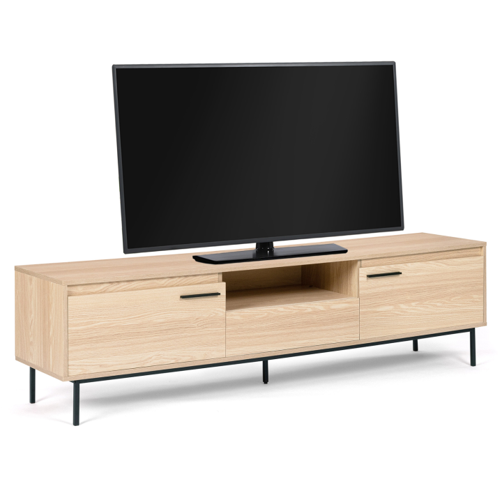 Meuble TV 180 cm SEATTLE avec rangements design industriel