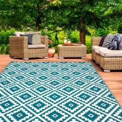 Alfombra exterior azul pato 180 x 280 cm barata - BAHAMAS | ID Market