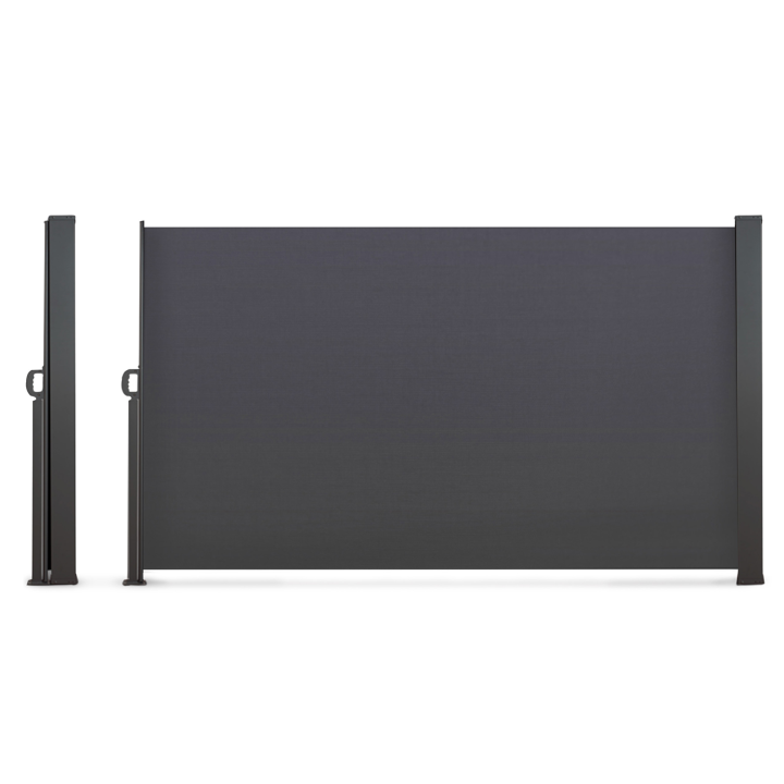 Paravent extérieur rétractable 180 x 500 CM gris anthracite store latéral