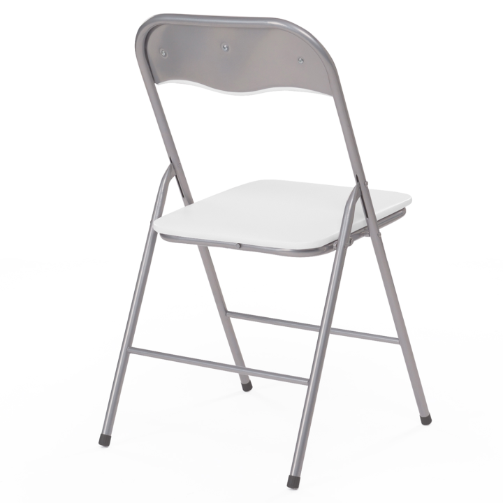 Lot de 6 chaises pliantes KITY blanches en PU