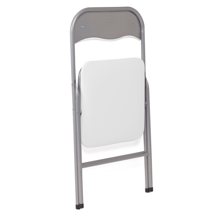 Lot de 6 chaises pliantes KITY blanches en PU