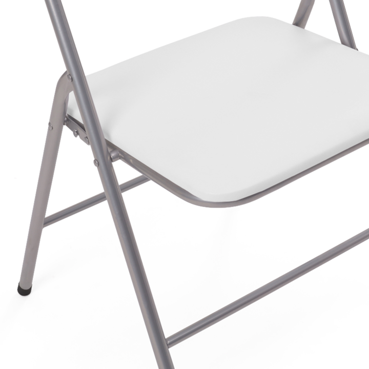 Lot de 6 chaises pliantes KITY blanches en PU