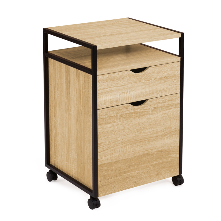 Caisson de bureau support imprimante DETROIT 2 tiroirs design industriel