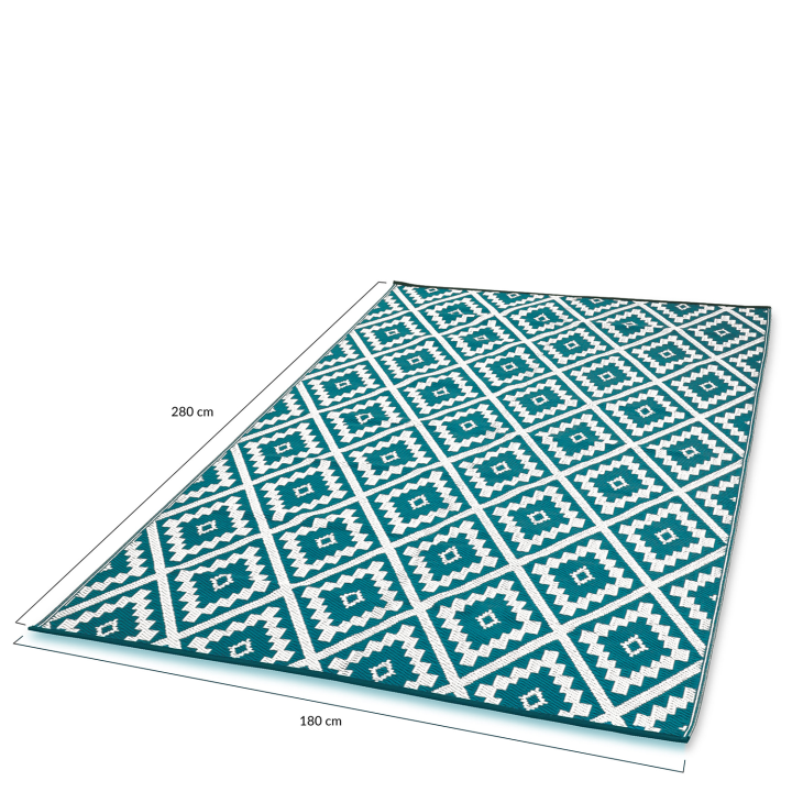 Tapis extérieur BAHAMAS bleu canard 180 x 280 CM