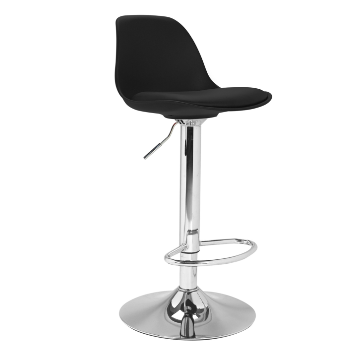 Lot de 4 tabourets de bar KARL design noir