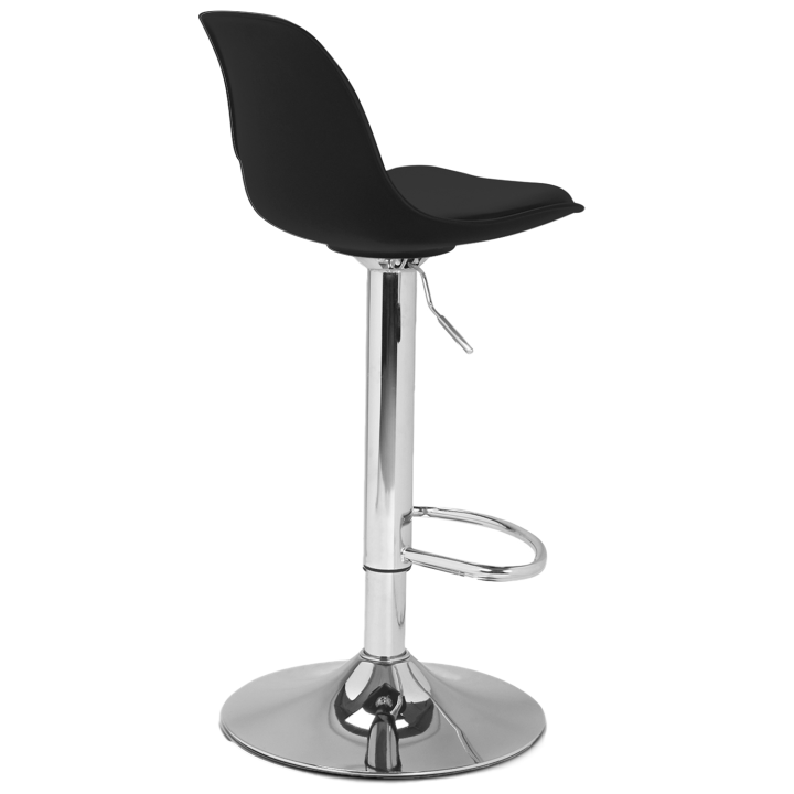 Lot de 4 tabourets de bar KARL design noir