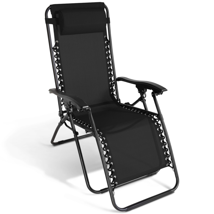 Lot de 2 fauteuils de jardin RELAX grand confort noir