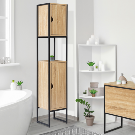 Idmarket - Meuble de rangement salle de bain bambou ALBANE 3 tiroirs en  tissu gris anthracite - Accessoires de salle de bain - Rue du Commerce