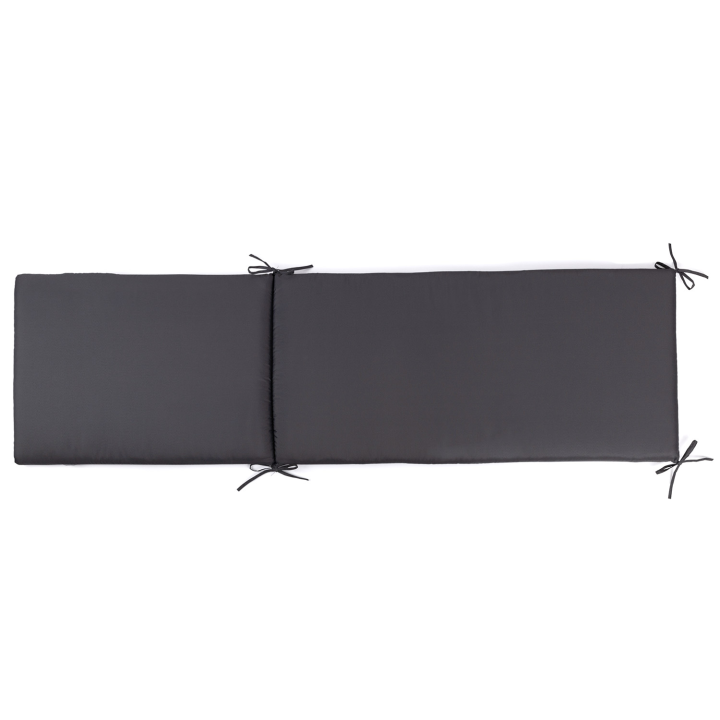 Lot de 2 coussins transat 190 cm gris anthracite