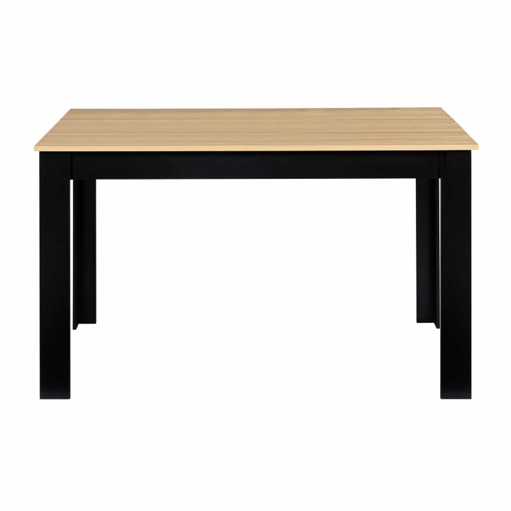 Mesa de comedor negra y madera para 4 110 cm - ROZY | ID Market