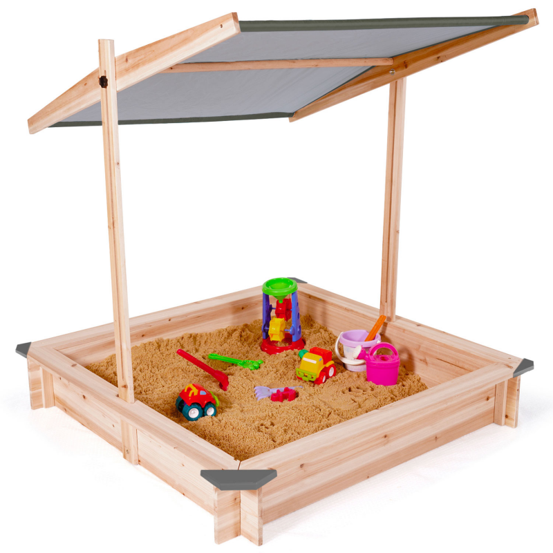 Bac à sable enfant TP avec toit pliant anti-UV - Marque MOOKIE - Dimensions  117x117x117 cm - Cdiscount Jeux - Jouets