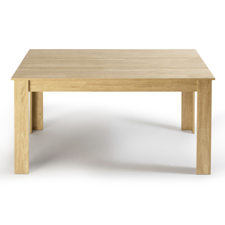 Mesa de comedor barata 140 cm imitación haya - GEORGIA | ID Market