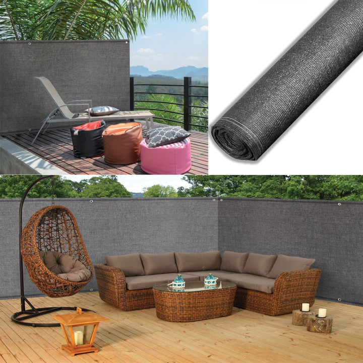 Mosquitera gris carbón 2m x 10m blackout 220g m² | ID Market