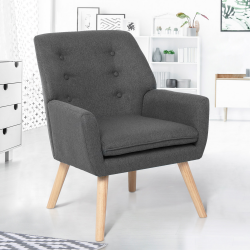 Fauteuil Scandinave pas cher gris anthracite | ID Market