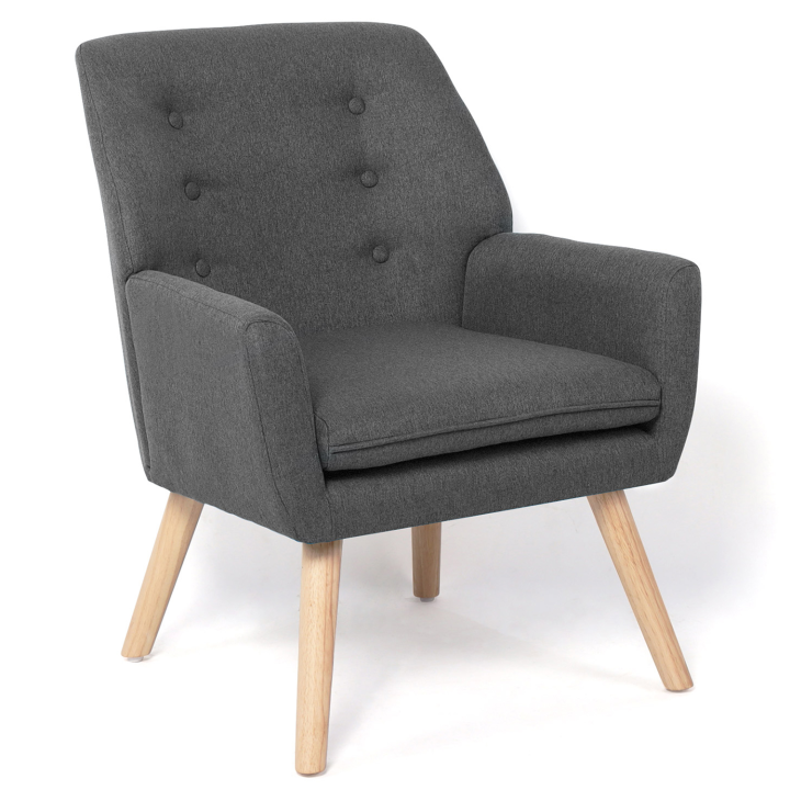 Fauteuil Scandinave pas cher gris anthracite | ID Market