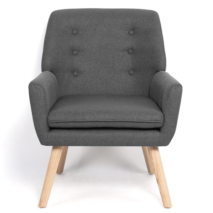 Fauteuil Scandinave pas cher gris anthracite | ID Market