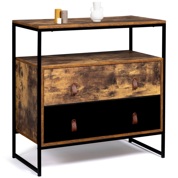 Commode 2 tiroirs CHICAGO design industriel