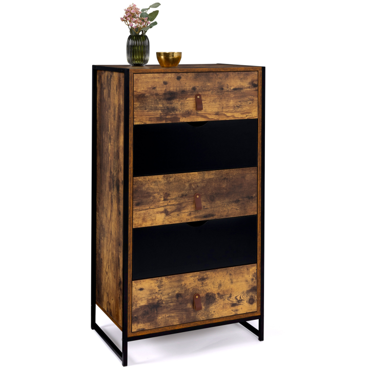 Chiffonnier 5 tiroirs CHICAGO commode design industriel