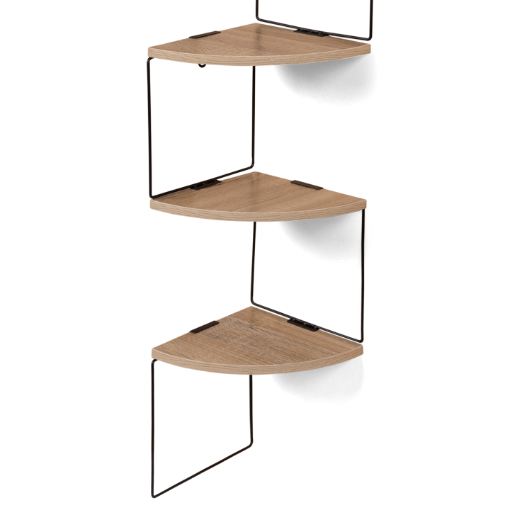 Etagère murale d'angle ISA 5 niveaux bois métal design industriel