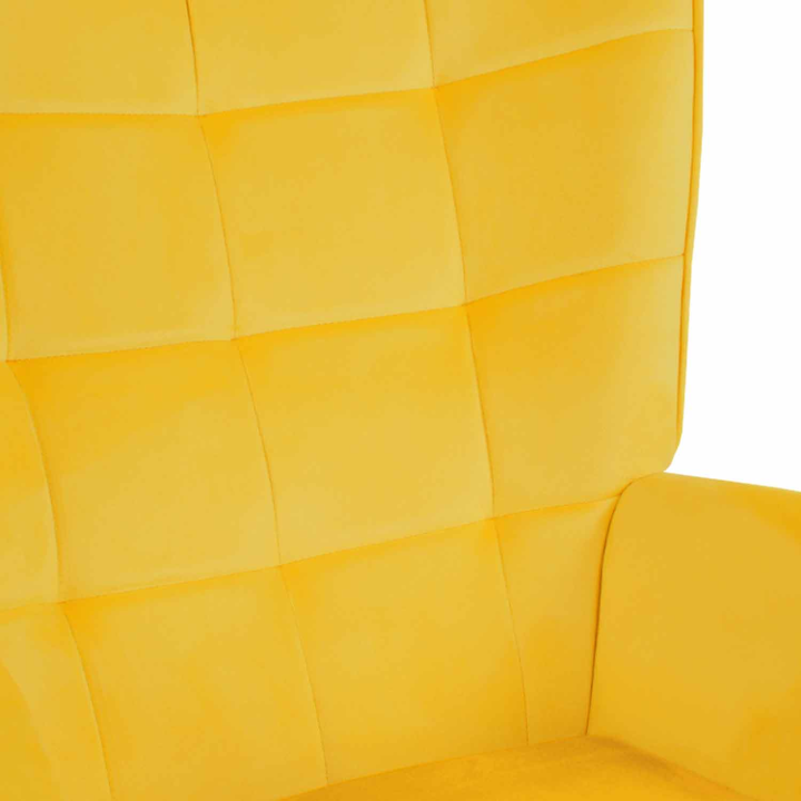 Fauteuil scandinave ANIA velours jaune