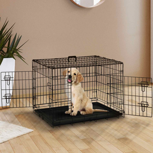 cage de propreté avec meuble pour chiot ou petit chien