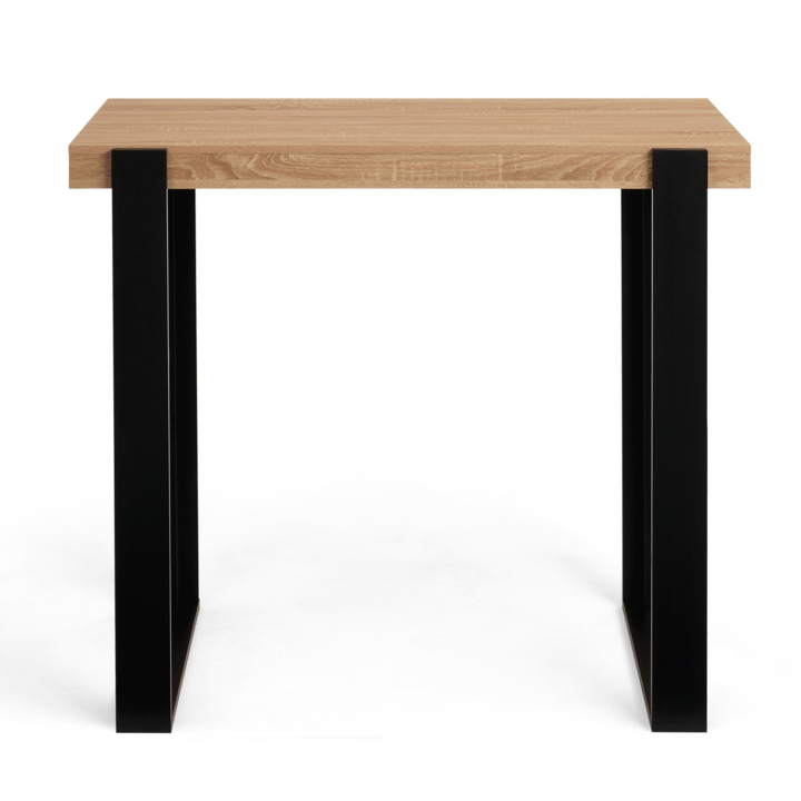 Table haute de bar PHOENIX bois et noir 113 cm