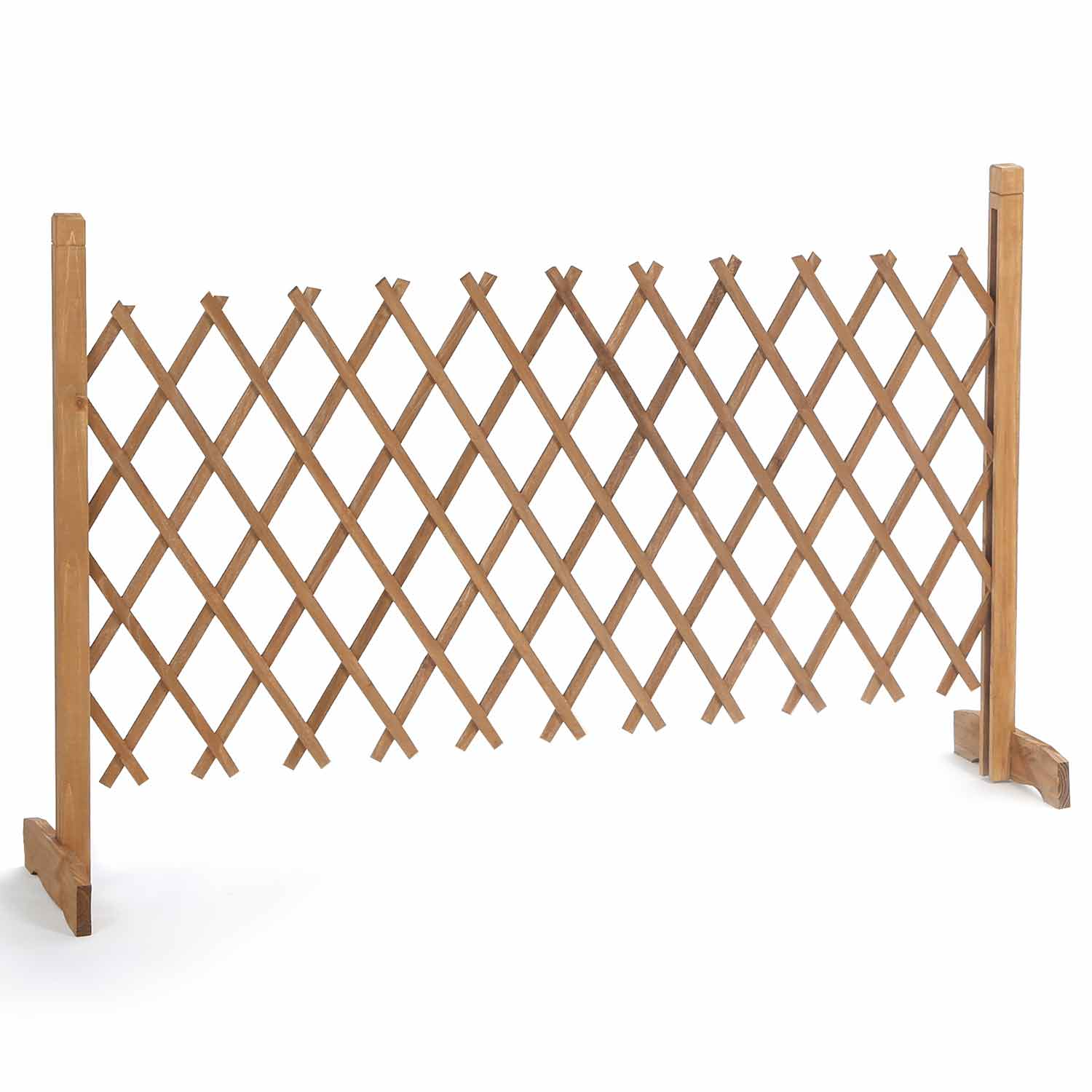 Barrière extensible rétractable barrière de sécurité dim. 225l x 30l x 106h  cm bois sapin traité carbonisation - Conforama