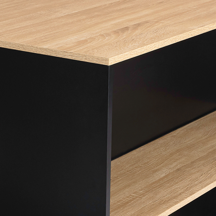 Mesa alta negra y de madera para cocina - JUNO | ID Market