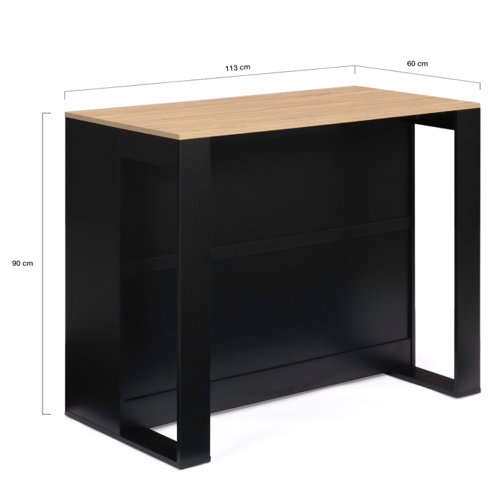 Mesa alta negra y de madera para cocina - JUNO | ID Market