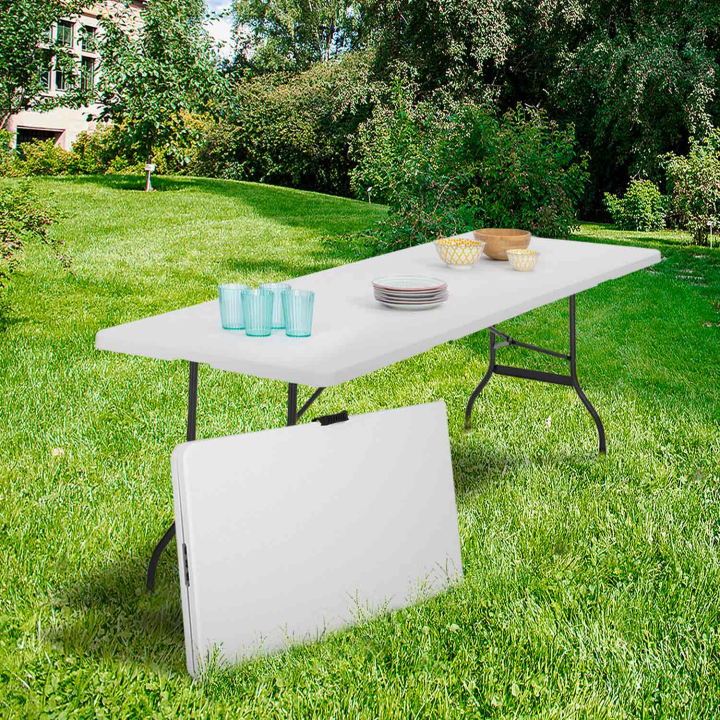 Table pliante d'appoint portable 180 CM pour camping ou réception