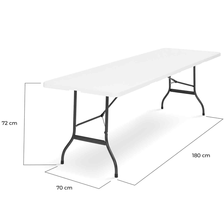 Table pliante d'appoint portable 180 CM pour camping ou réception