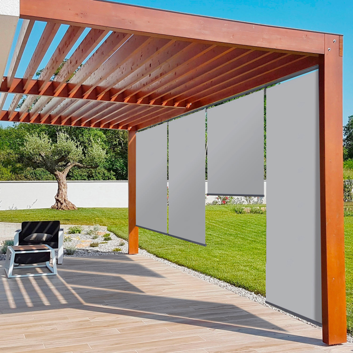 Pérgola enrollable gris claro x 3 | ID Market