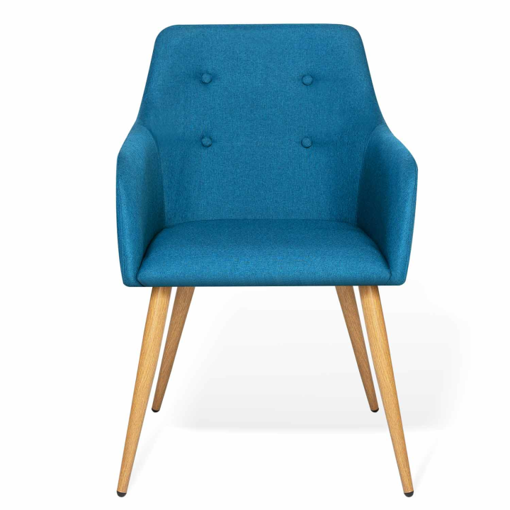 Lot de 2 fauteuils DANIA bleu canard