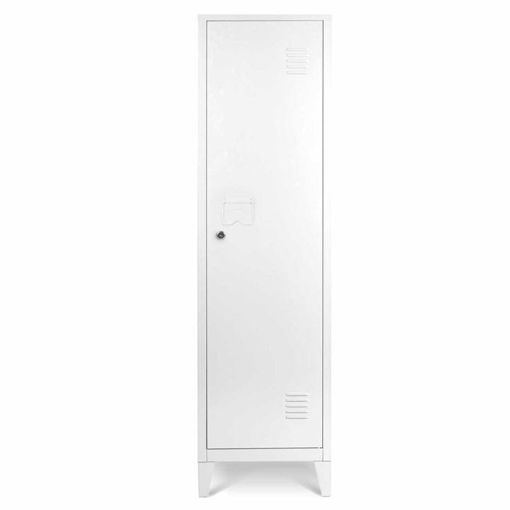 Armoire vestiaire ESTER porte métal blanc