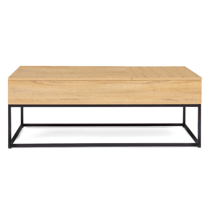 Table basse double plateau relevable DETROIT design industriel