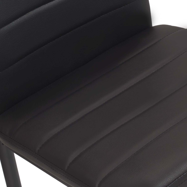 Lot de 6 chaises ROMANE noires pour salle à manger