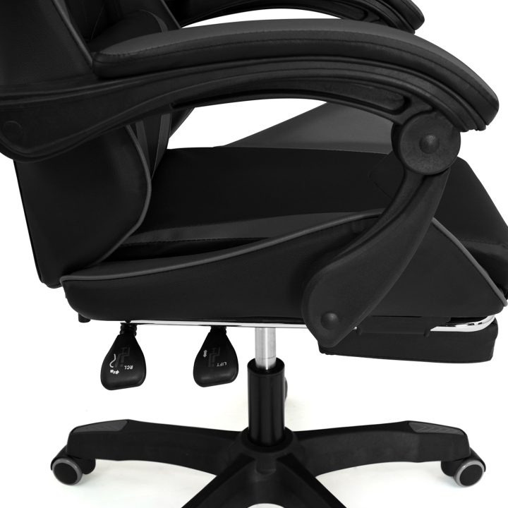 Fauteuil de gaming ALEX réglable noir et gris