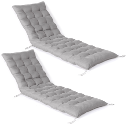 Lot de 2 coussins universels de transats ADAM 180 cm gris anthracite