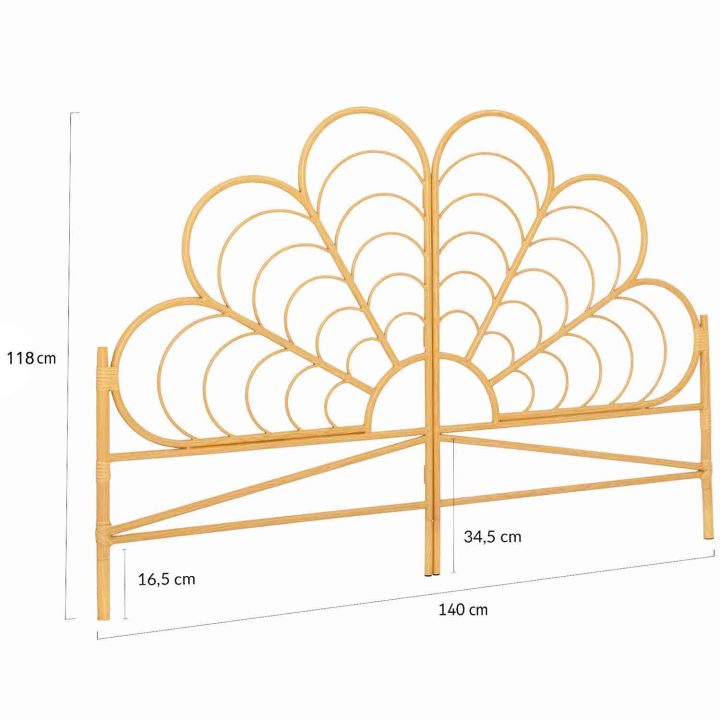 Cabecero efecto ratán 140 cm - IVY | ID Market