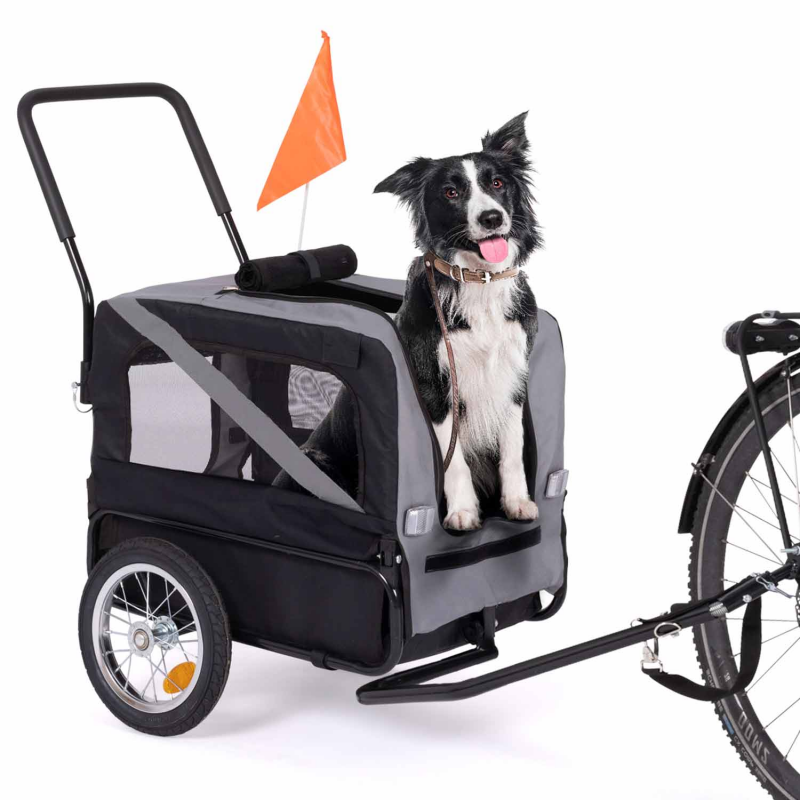 Remorque à vélo pour chien avec réflecteurs - TILLY