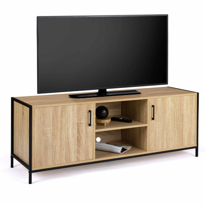 Mueble TV estilo industrial 140 cm 2 puertas - DETROIT | ID Market