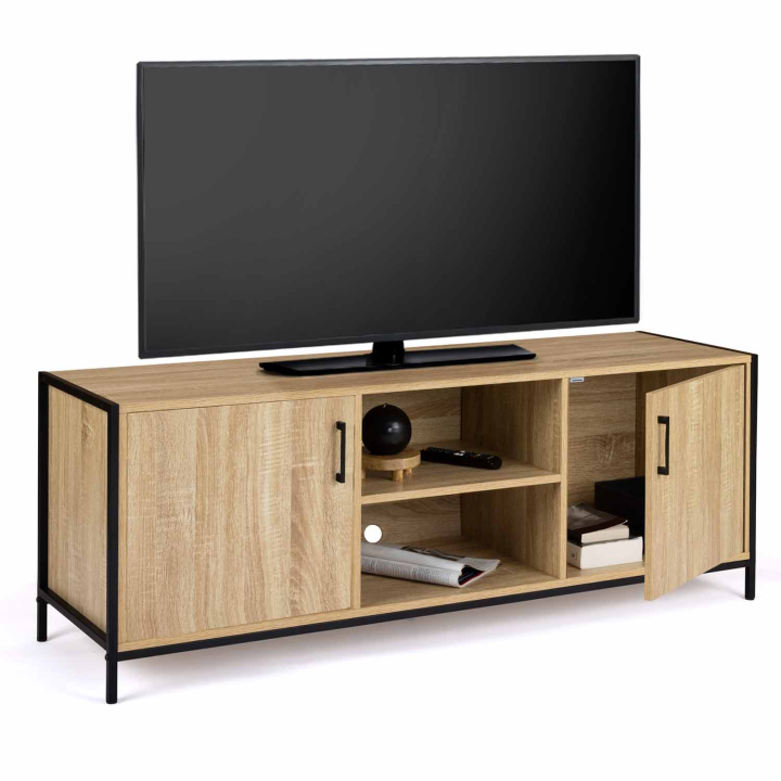 Mueble TV estilo industrial 140 cm 2 puertas - DETROIT | ID Market