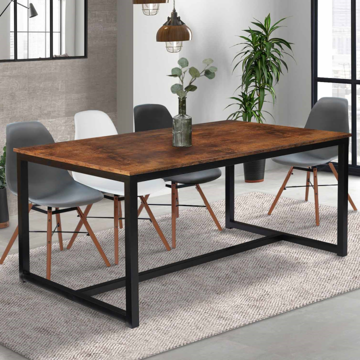 Mesa de comedor estilo industrial 6 personas 150 cm - DAYTON | ID Market