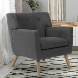 Fauteuil Scandinave gris anthracite pas cher | ID Market